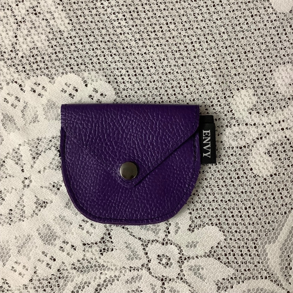 Envy Purple leather change pouch like new